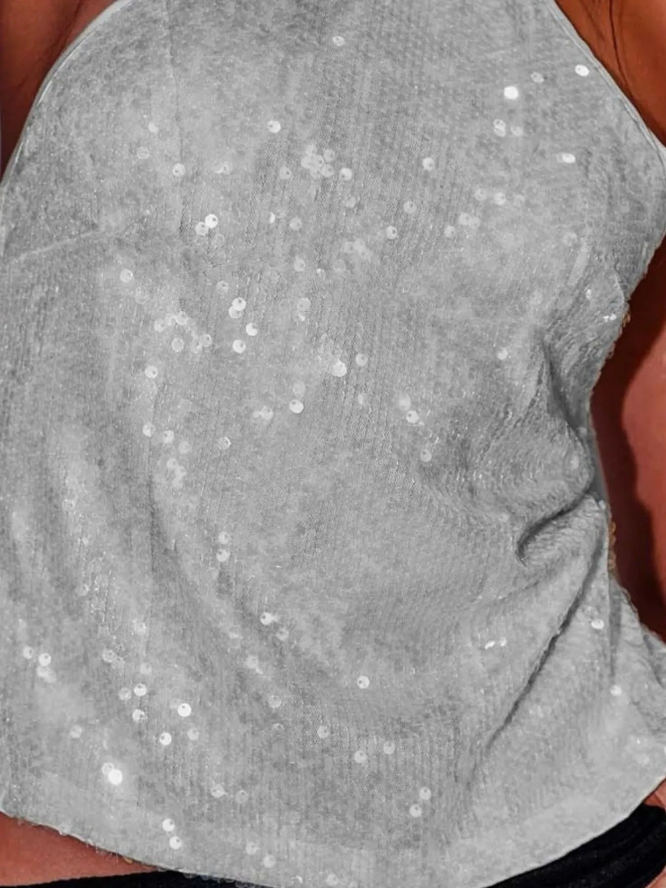 Sequined Halter Neck Cami