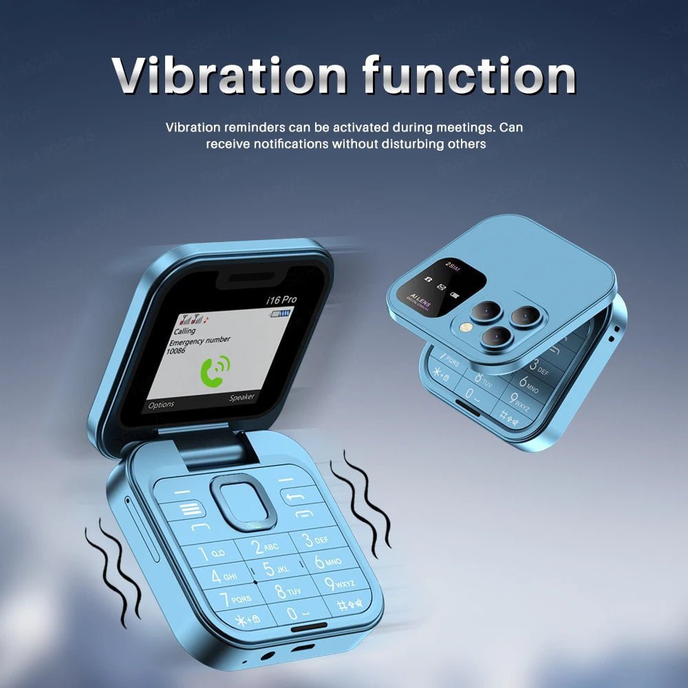 SERVO 2024 mini flip phone: FM radio, blacklist, speed dial, dual SIM