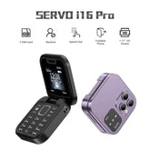 SERVO 2024 New Mini Flip Mobile Phone - FM Radio, Magic Voice, Blacklist, Speed Dial, Vibration, 2SIM Card, Small Display, Foldable Phone