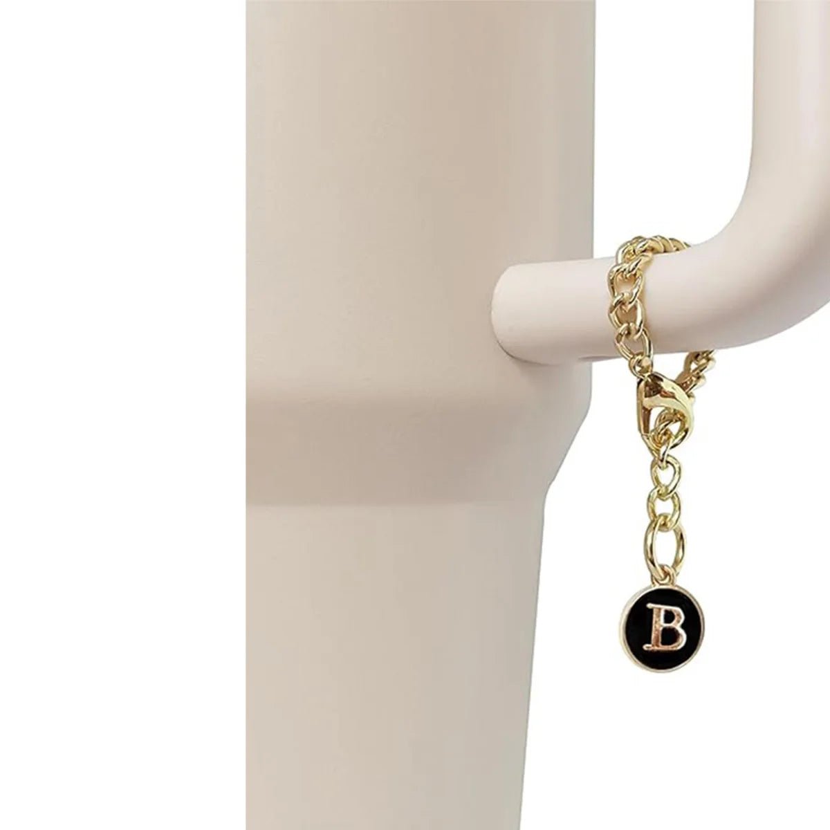 Set of 2 personalized initial letter charms for Stanley Cup handles