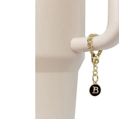 Set of 2 personalized initial letter charms for Stanley Cup handles