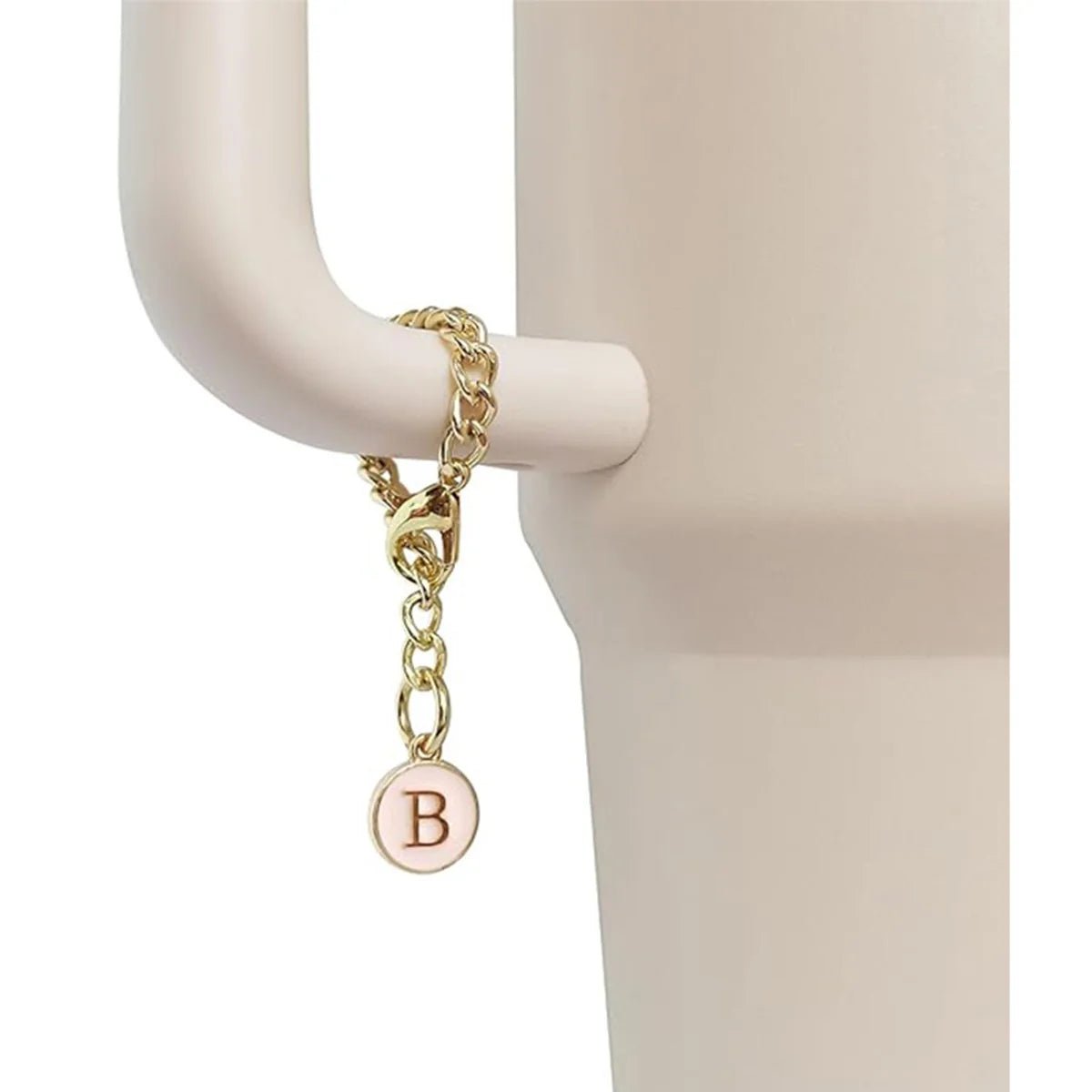 Set of 2 personalized initial letter charms for Stanley Cup handles