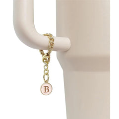 Set of 2 personalized initial letter charms for Stanley Cup handles