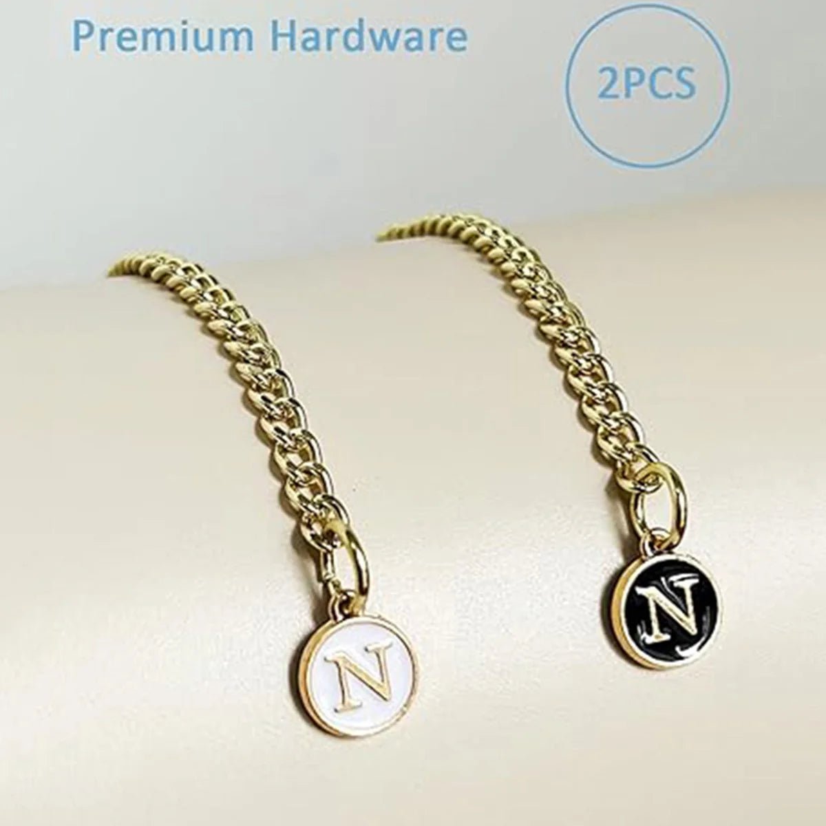 Set of 2 personalized initial letter charms for Stanley Cup handles