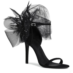 Sexy Ankle Strap Flower Heels