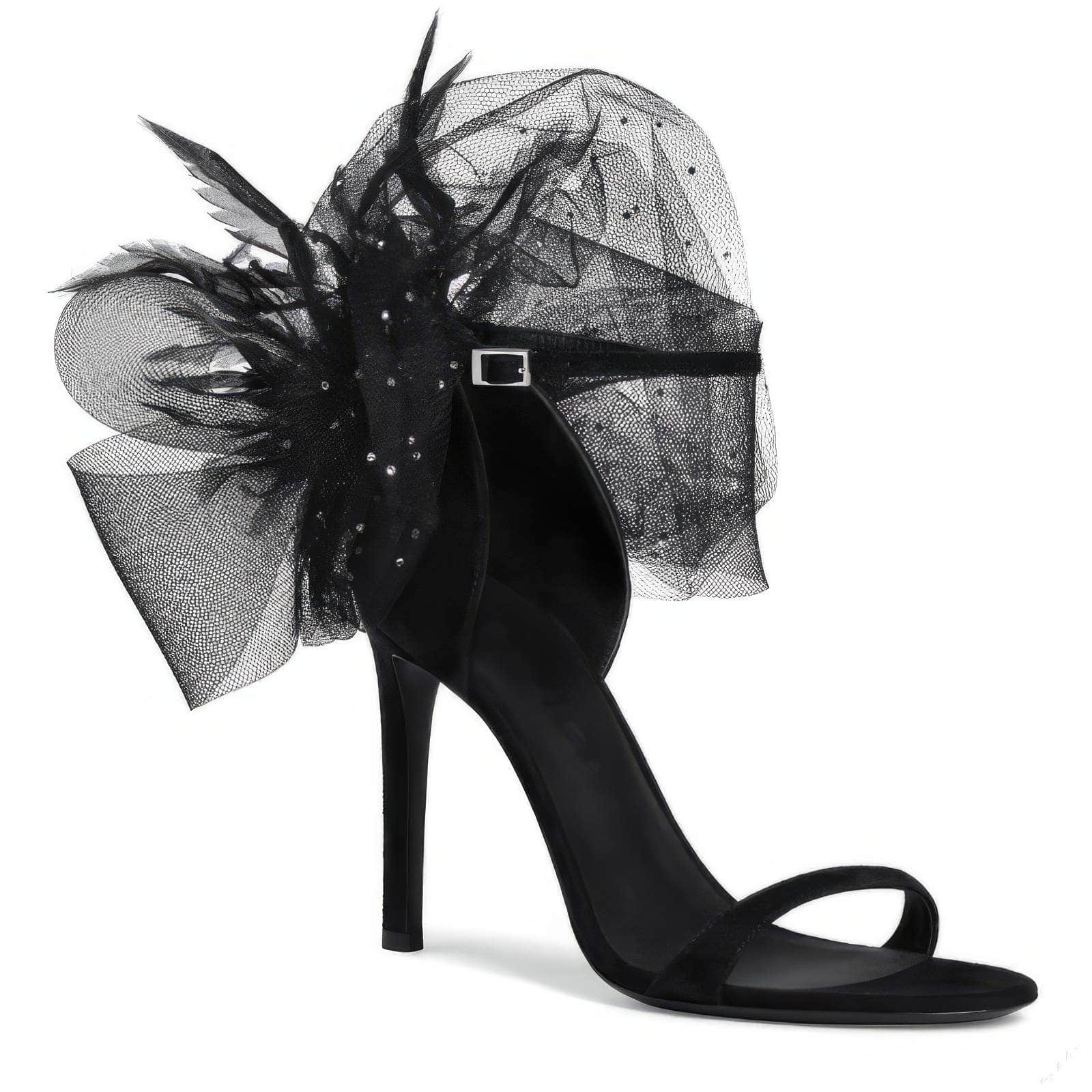 Sexy Ankle Strap Flower Heels