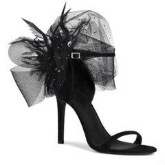 Sexy Ankle Strap Flower Heels