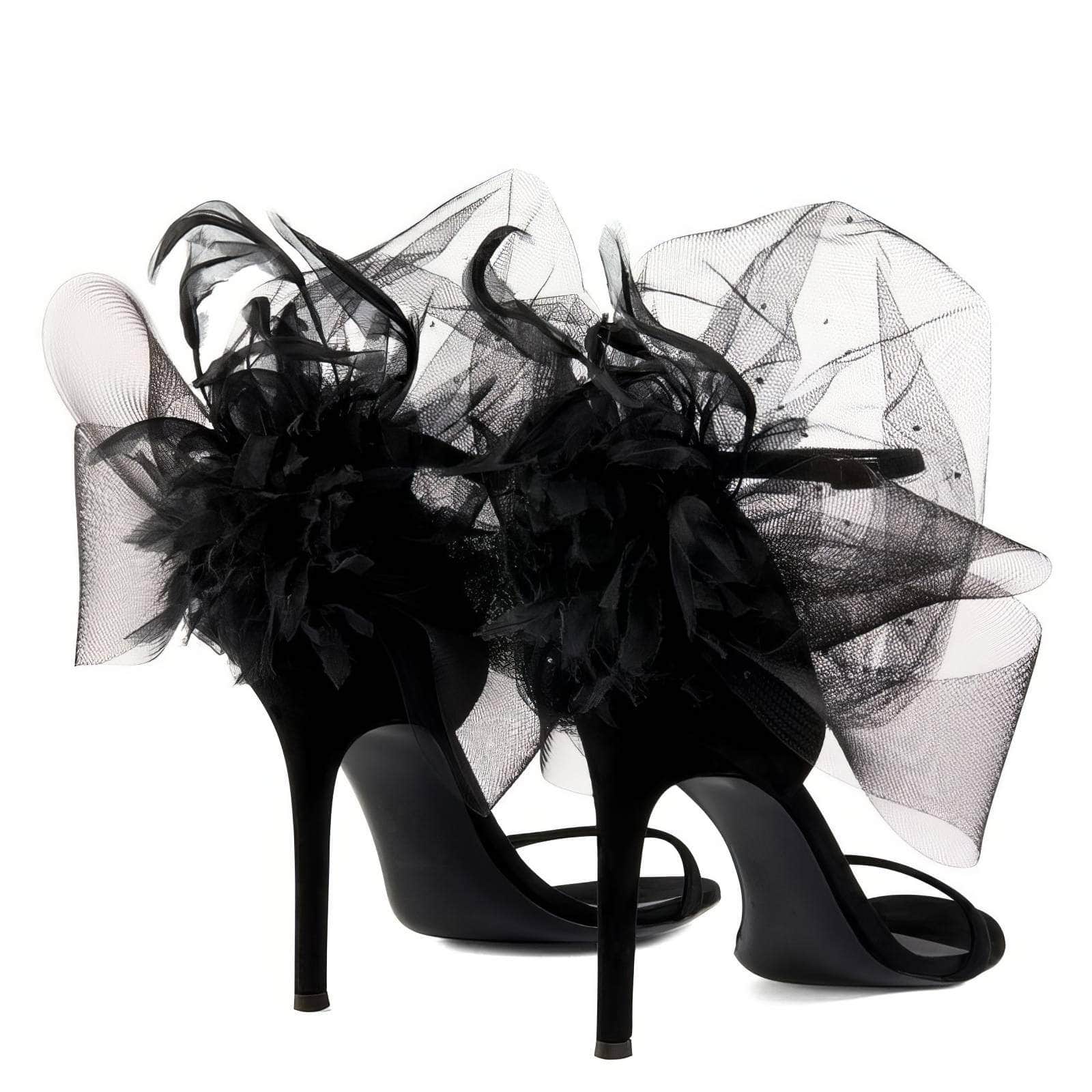 Sexy Ankle Strap Flower Heels