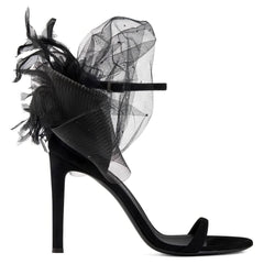 Sexy Ankle Strap Flower Heels EU 33 / Black / 7.5CM