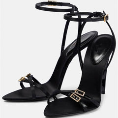 Sexy Crossed Strap Pointed Toe Heels