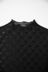 Sheer Mesh Short Sleeve Top