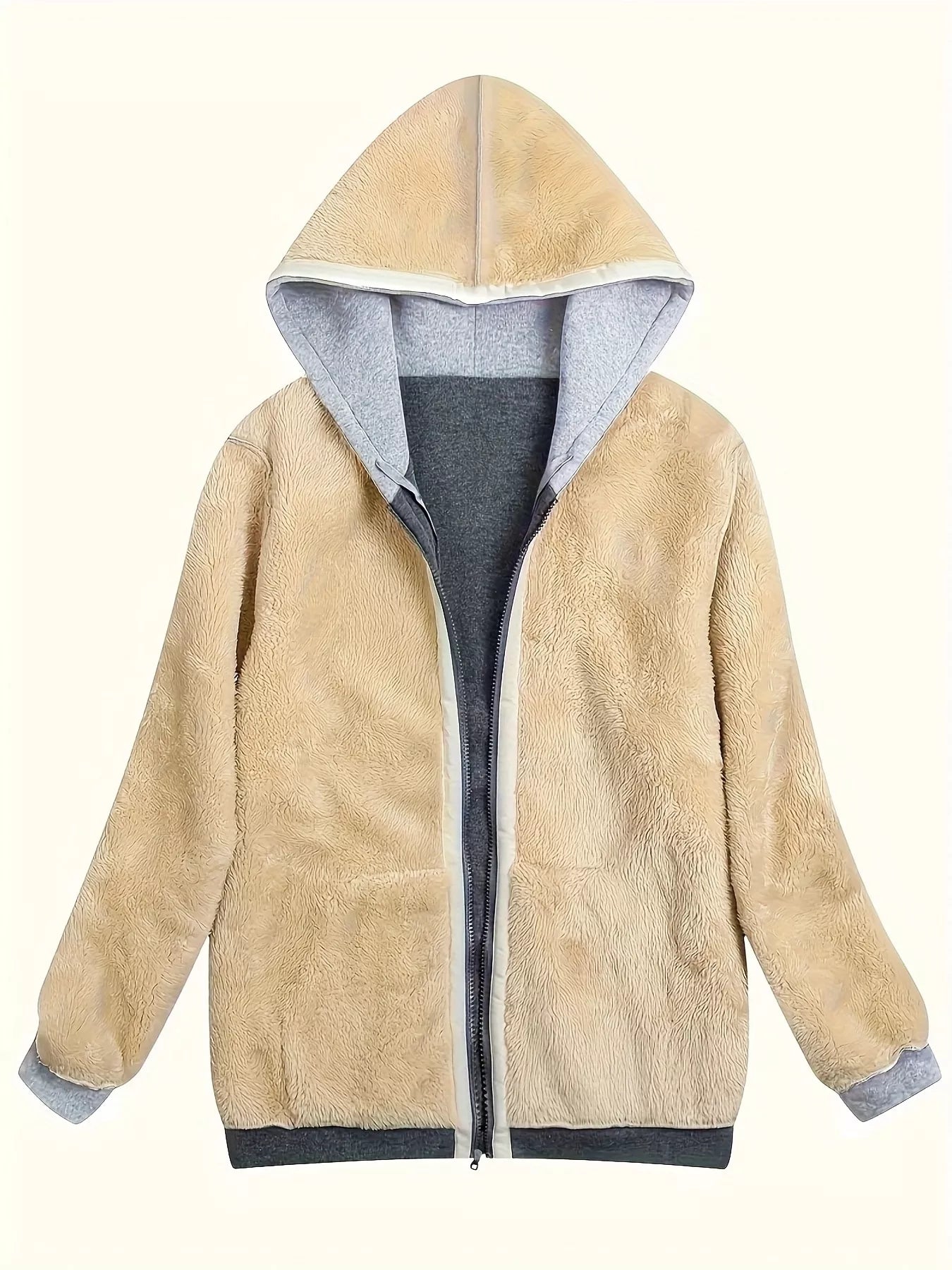 Sherpa Lined Zip-Up Hoodie