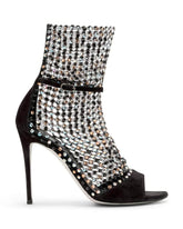 Shining Rhinestone Ankle Boots Heels EU 33 / Black / 7.5CM