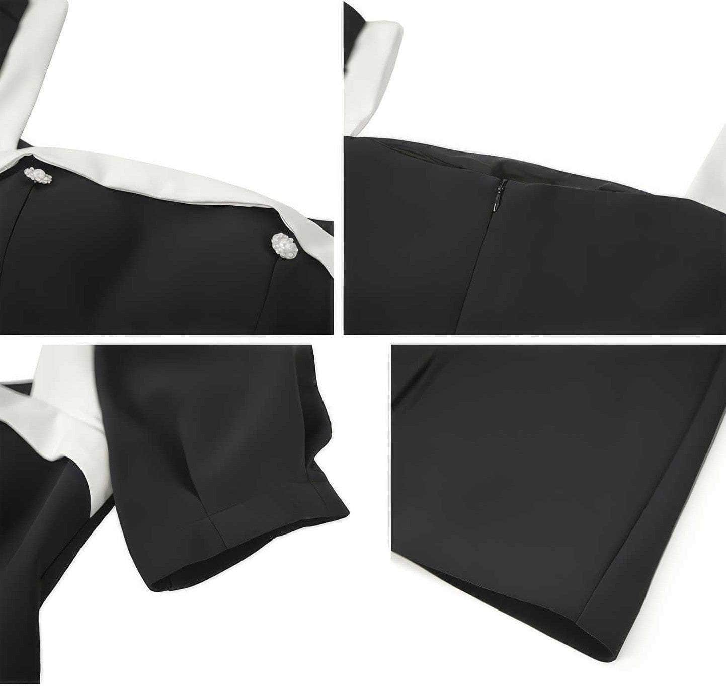 Short Puff Sleeves Square Neck Skater Dress