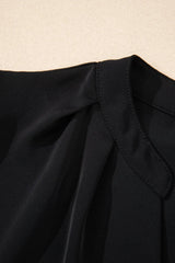 Short Sleeve Notched Blouse