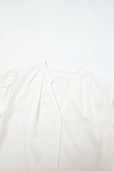 Short Sleeve Notched Blouse