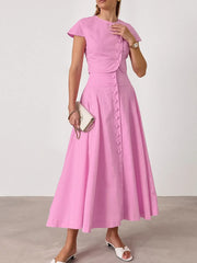 Short Sleeve Top and Skirt set