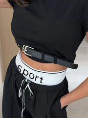 Short Sleeve Top and Wide Leg Pants Set