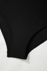 Side Tied Waist Square Neck Adjustable Straps A-line One Piece Swim Dress