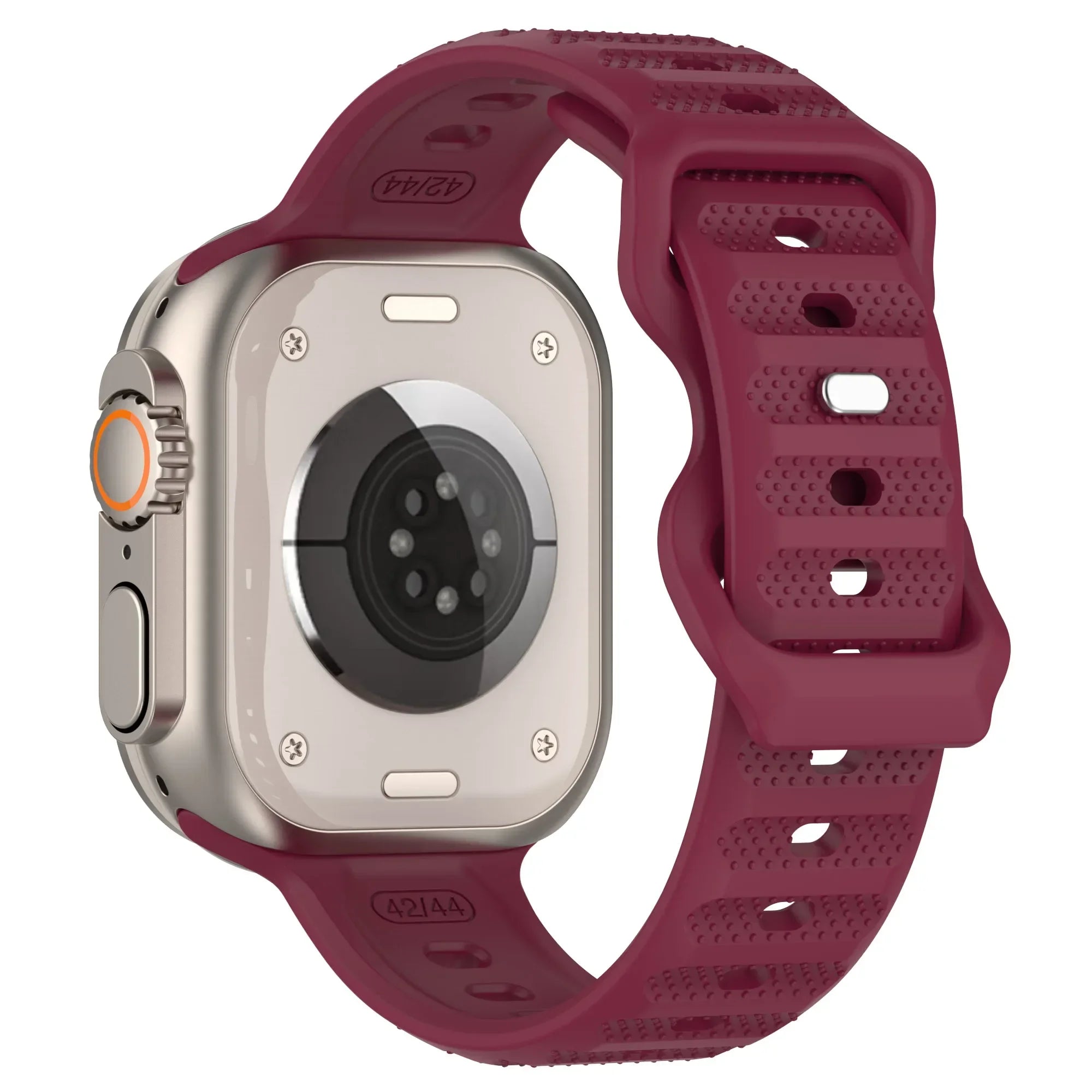 Silicone strap for Apple Watch: compatible with various iWatch sizes 1427Wine R / 38 40 41mm