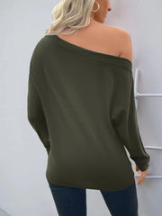 Single Shoulder Long Sleeve T-Shirt