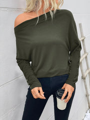 Single Shoulder Long Sleeve T-Shirt