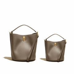 Sleek Shoulder Bucket Handbag