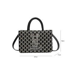 Sleek Shoulder Handbag adorned with Graphic Print