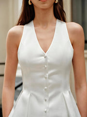 Sleeveless Button-Up Vest
