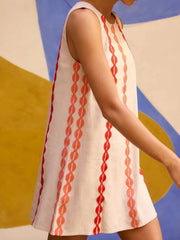 Sleeveless Geometric Print Mini Dress