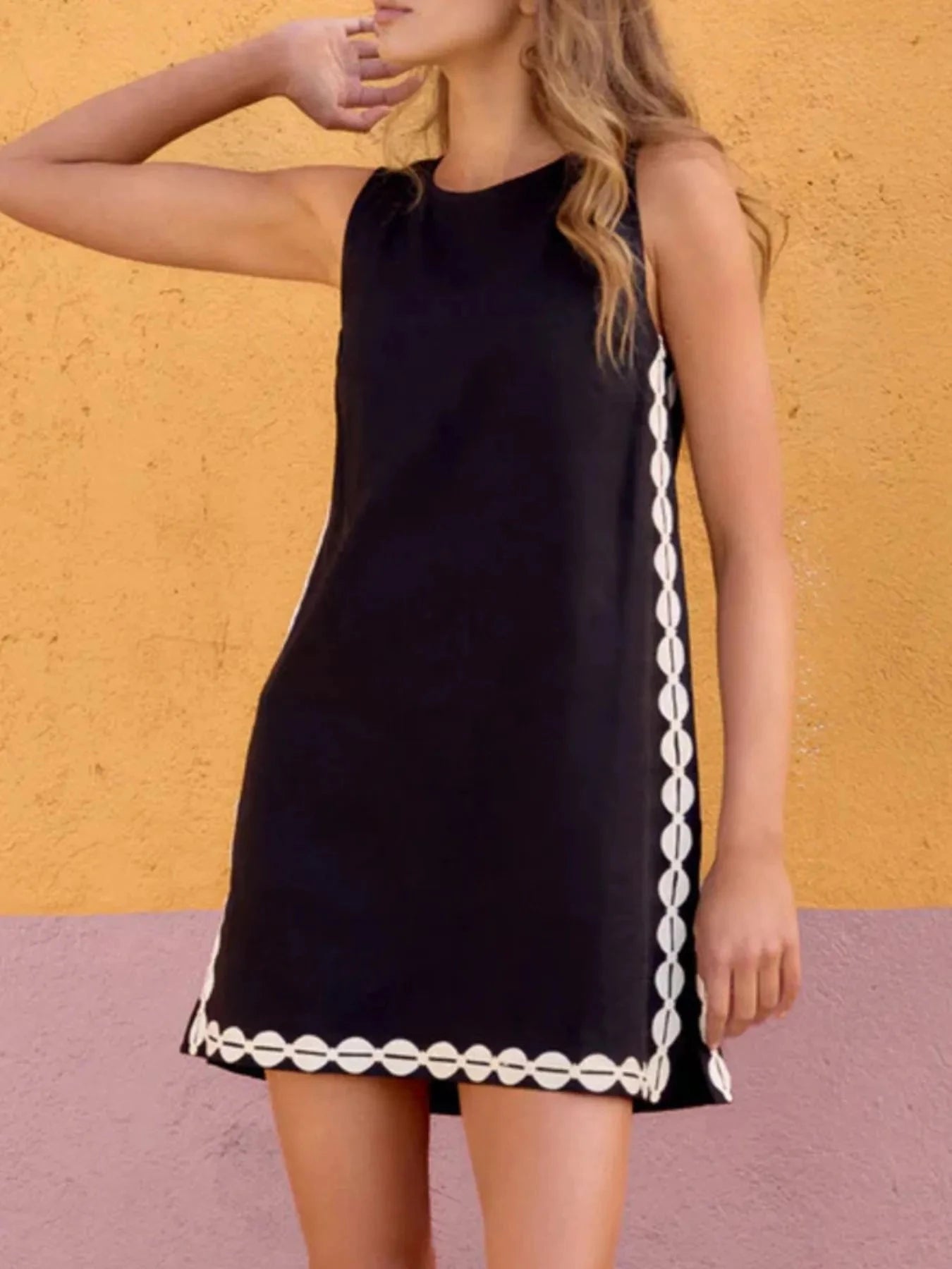 Sleeveless Geometric Print Mini Dress