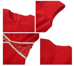 Sleeveless Rhinestone Cut Out Bodycon Dress