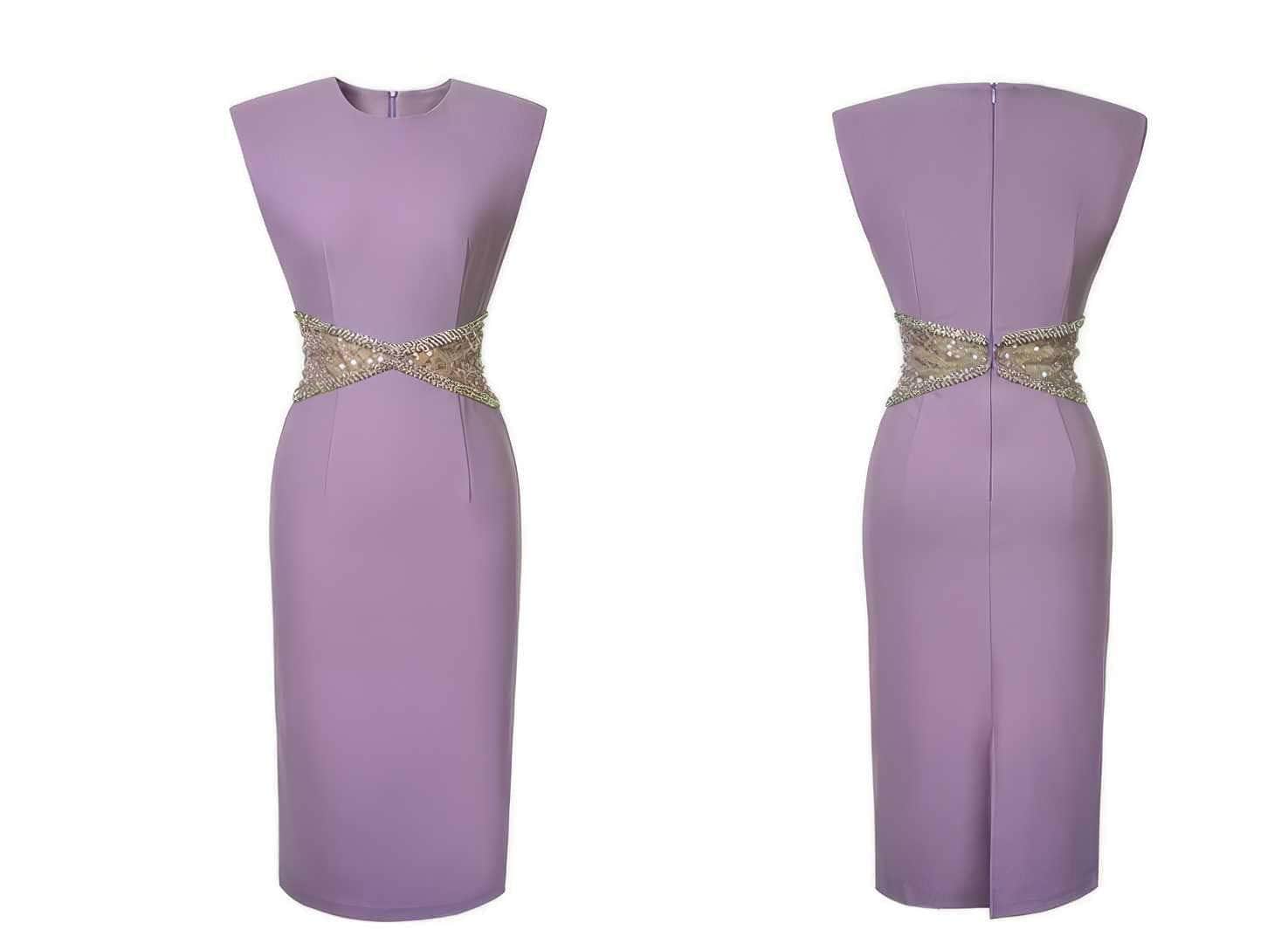 Sleeveless Rhinestone Cut Out Bodycon Dress