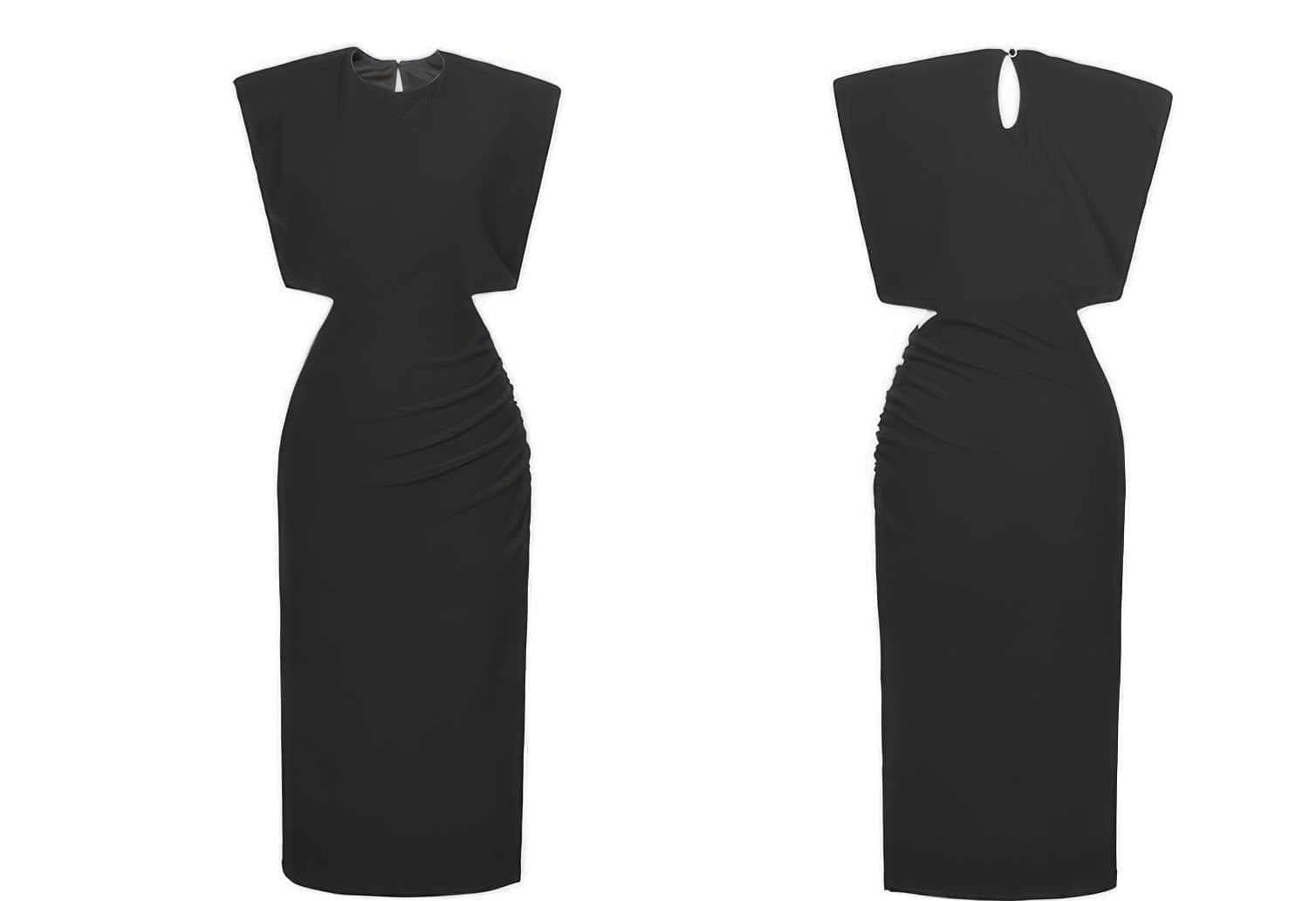 Sleeveless Round Neck Cut-Out Midi Dress