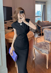 Sleeveless Round Neck Cut-Out Midi Dress