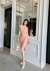Sleeveless Round Neck Cut-Out Midi Dress