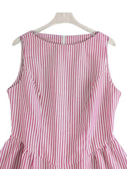 Sleeveless Striped Midi Dress