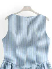 Sleeveless Striped Midi Dress