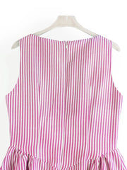 Sleeveless Striped Midi Dress