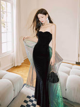 Sleeveless Tube Shimmery Fish Tail Dress XS / Black