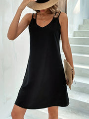 Sleeveless V-Neck Summer Tank Dress