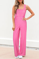 Sleeveless Wide-Leg Jumpsuit Fuchsia Pink / M
