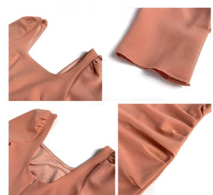 Slimfit Puff Sleeves Cocktail Midi Dress