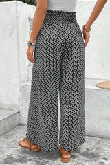 Slit Printed Wide leg Pants
