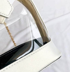 Small Dome Transparent Double Handle Chain Bag