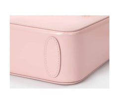 Small Pale Pink Tote Bag with Unique Gold Tone Hand Sculptures Pink