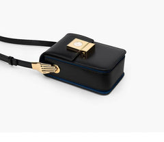 Small Pink Crossbody Bag with Unique Clock Face Clasp