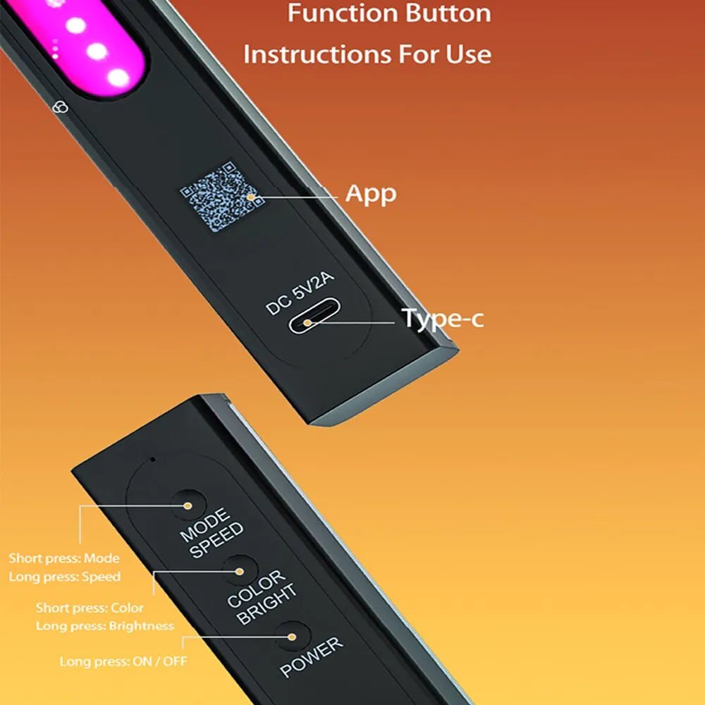 Smart RGB Pickup Lights: LED 3D Ambient Lamp with APP and Sound Control