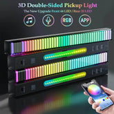 Smart RGB Pickup Lights - LED 3D Double Sided Ambient Lamp with APP and Sound Control, Music Rhythm for Car, Gaming, TV Decoration