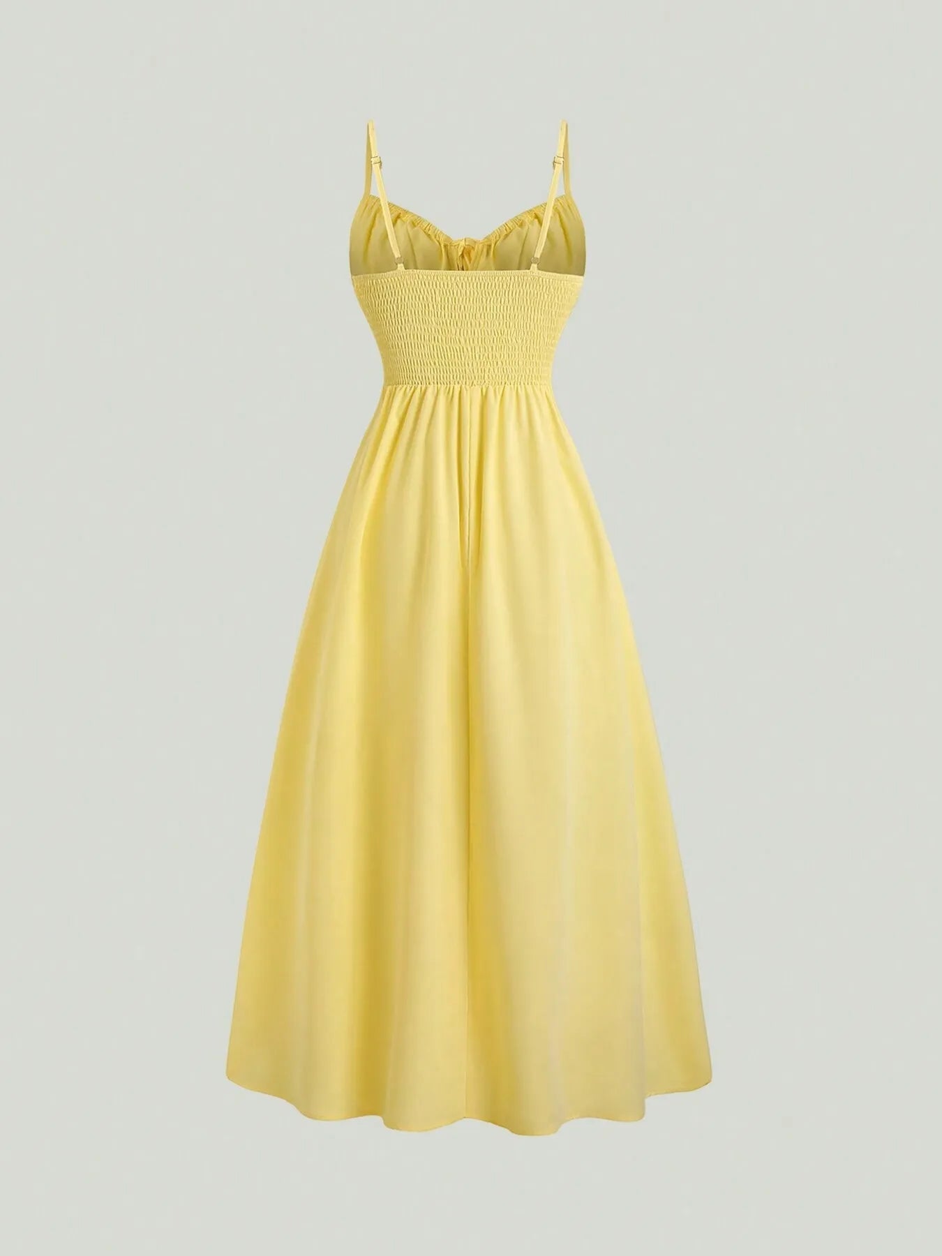 Smocked Back Slit Cami Dress